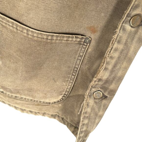 Vintage Carhartt Barn Chore Work Jacket Mens Large Chestnut Brown Trashed C02CHT - Picture 15 of 15